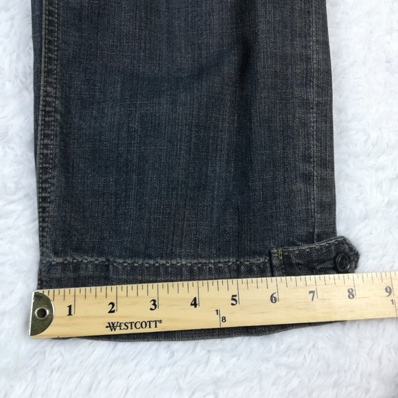 Cabi Womens Jeans Capri Wide Leg Blue Denim Dark Wash Low Rise 2 - Picture 11 of 13